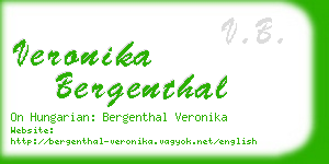 veronika bergenthal business card